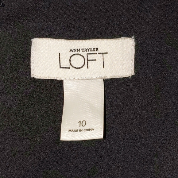 Ladies Ann Taylor LOFT Sleeveless Black Dress w/Front Pleats/ Classy Sz 10 - Picture 9 of 10